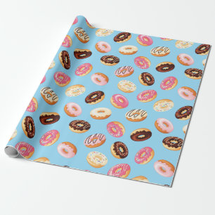 Doughnuts Tiled Design  Wrapping Paper