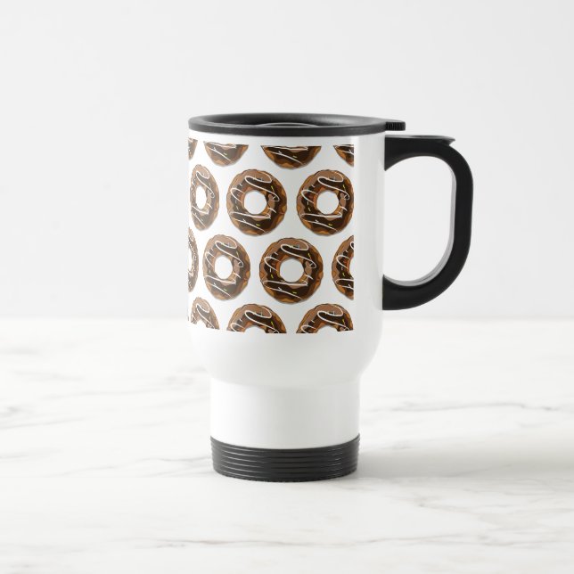 Doughnuts with chocolate icing travel mug (Right)
