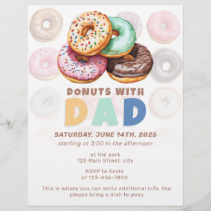 Doughnuts with Dad Father's Day Celebration Flyer