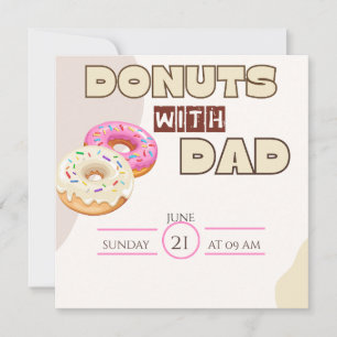 Doughnuts with Dad Father's Day Invitation Celebra