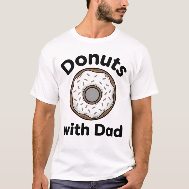 Doughnuts With Dad Vintage Doughnut Shirt Design_1 (Front)