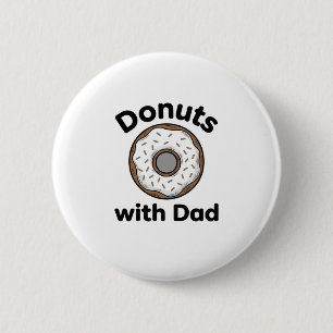 Doughnuts With Dad Vintage Doughnut Shirt Design_1 6 Cm Round Badge