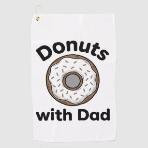 Doughnuts With Dad Vintage Doughnut Shirt Design_1 Golf Towel