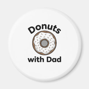 Doughnuts With Dad Vintage Doughnut Shirt Design_1 Magnet