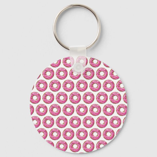 Doughnuts with pink icing key ring (Front)