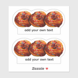 Doughnuts With Sprinkles Add Your Own Text Custom 