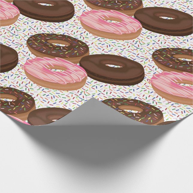 Doughnuts with Sprinkles Party Wrapping Paper (Corner)