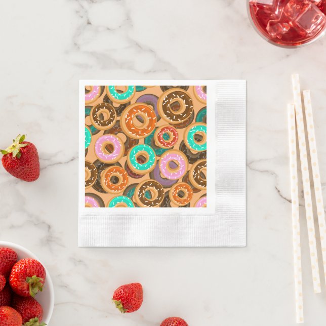 Doughnuts With Sprinkles Pattern Napkin (Insitu)