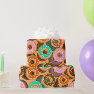 Doughnuts With Sprinkles Pattern Wrapping Paper