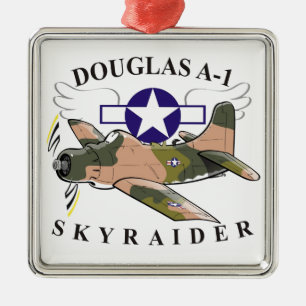 douglas a-1 skyraider metal tree decoration