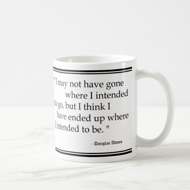 Douglas Adams Travel Quotes Coffee Mug (Right)