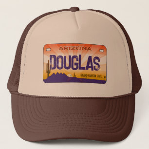 Douglas Arizona flag license plate hat