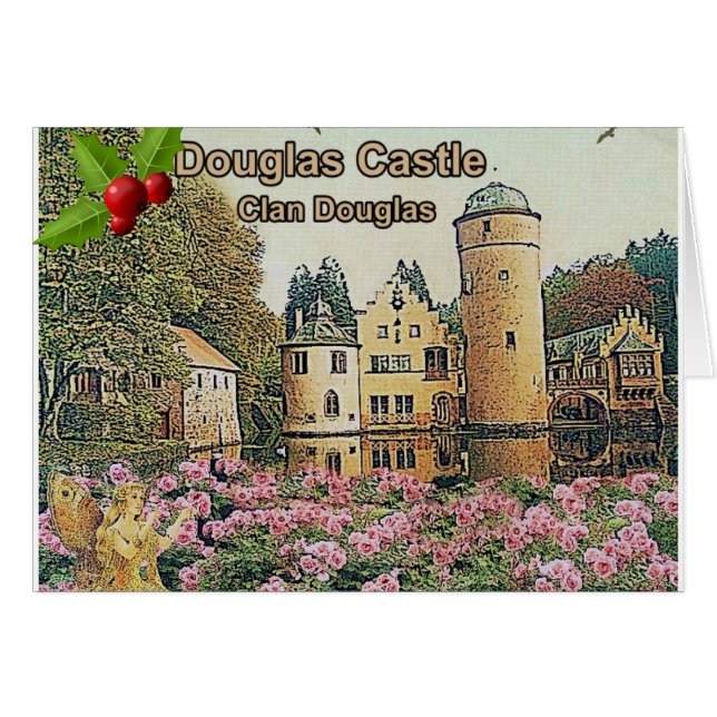 Douglas Castle – Seat Of Clan Douglas Holiday Card (Front Horizontal)