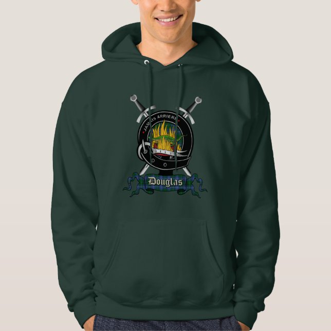 Douglas Clan Badge & Swords Hoodie (Front)