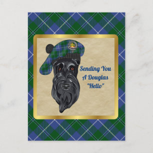 Douglas Clan Badge & Tartan Postcard