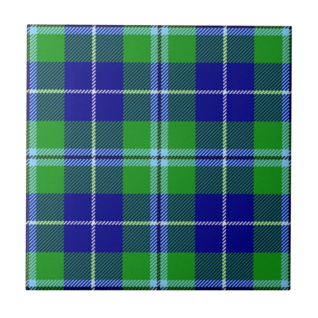 Douglas Clan Hunting Tartan Scottish Plaid Tile (Front)