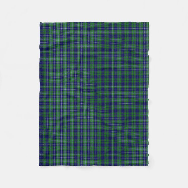 Douglas Clan Tartan Plaid Fleece Blanket (Front)