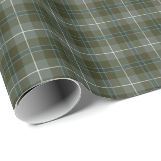 Douglas Clan Weathered Tartan Wrapping Paper (Roll Corner)