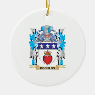 Douglas Coat of Arms - Family Crest Ceramic Tree Decoration