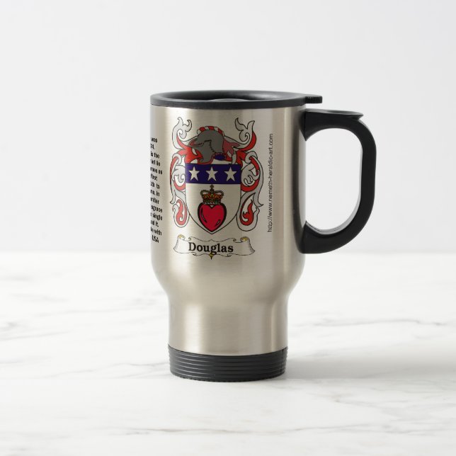 Douglas coat of arms travel mug (Right)