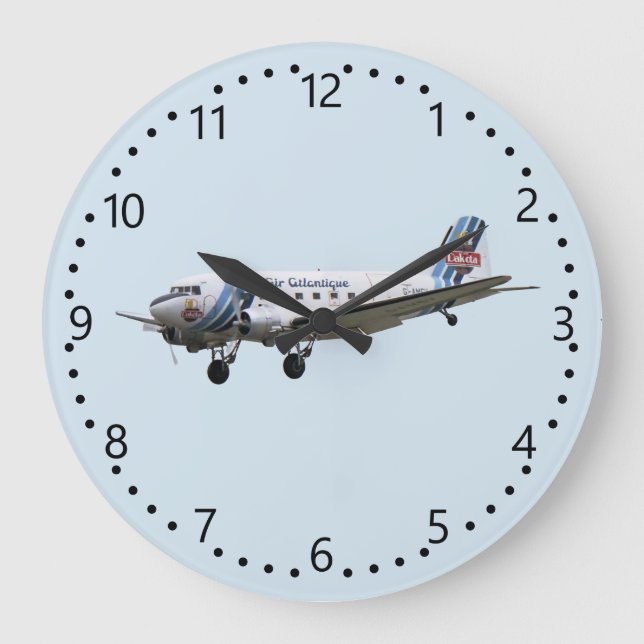 Douglas Dakota DC3 G-AMSV Large Clock (Front)