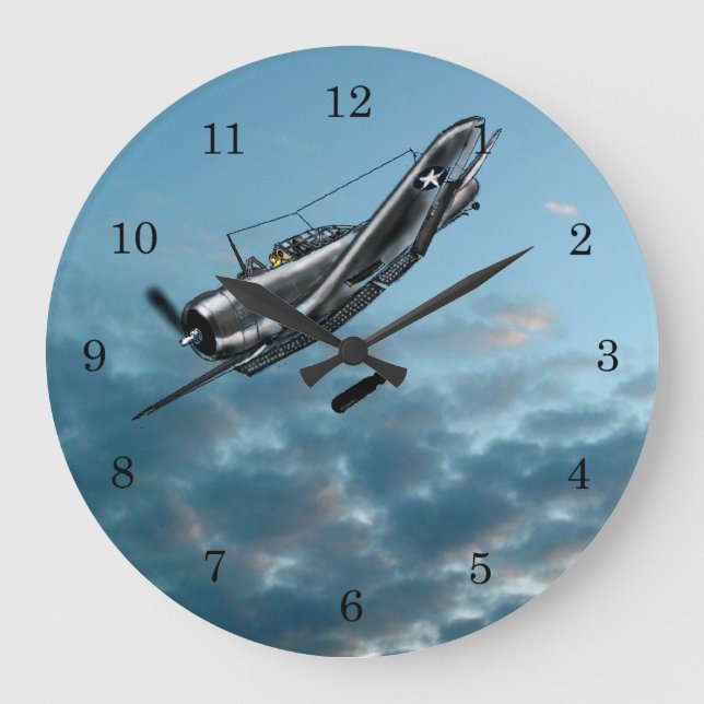 Douglas Dauntless Dive Bomber Large Clock (Front)