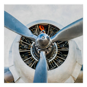 Douglas DC-3 Aircraft. Propeller Poster