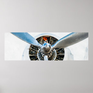 Douglas DC-3 Aircraft. Propeller Poster