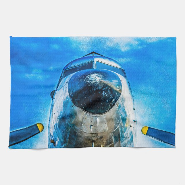 Douglas DC-3 Aircraft Tea Towel (Horizontal)