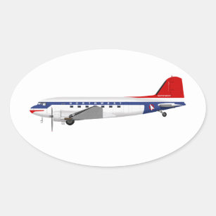 Douglas DC-3 Skytrain Northwest Airlines Oval Sticker