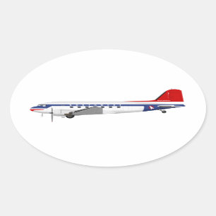 Douglas DC-3 Skytrain Northwest Airlines Oval Sticker