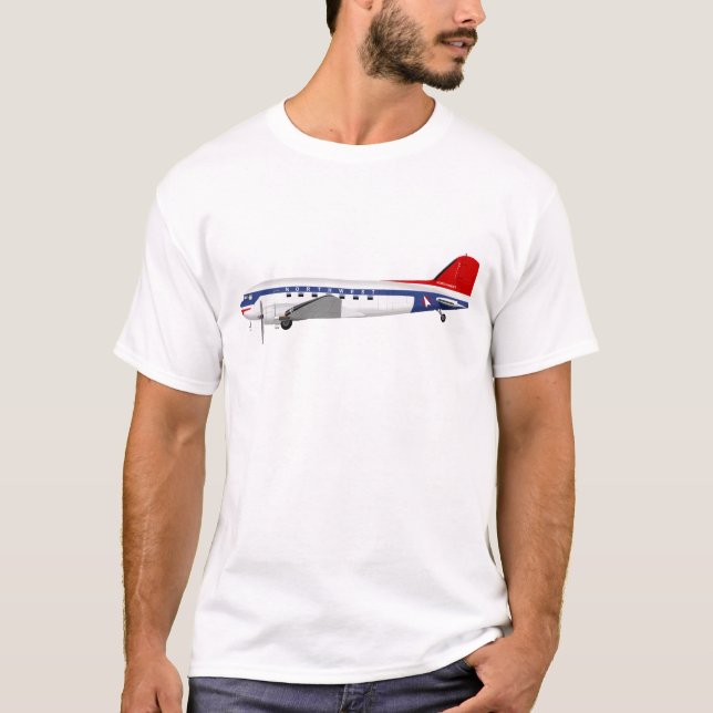 Douglas DC-3 Skytrain Northwest Airlines T-Shirt (Front)