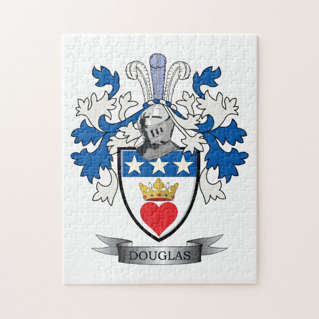 Douglas Family Crest Coat of Arms Jigsaw Puzzle (Vertical)