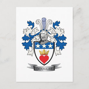 Douglas Family Crest Coat of Arms Postcard