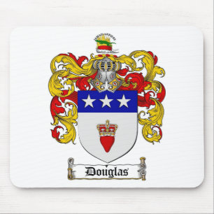 DOUGLAS FAMILY CREST -  DOUGLAS COAT OF ARMS MOUSE MAT