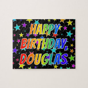 "DOUGLAS" First Name, Fun "HAPPY BIRTHDAY" Jigsaw Puzzle