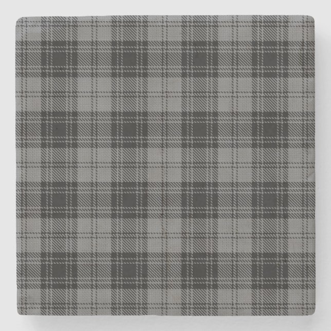 Douglas gray Tartan Stone Coaster (Front)