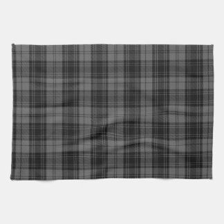 Douglas Grey Tartan Plaid Hand Towel