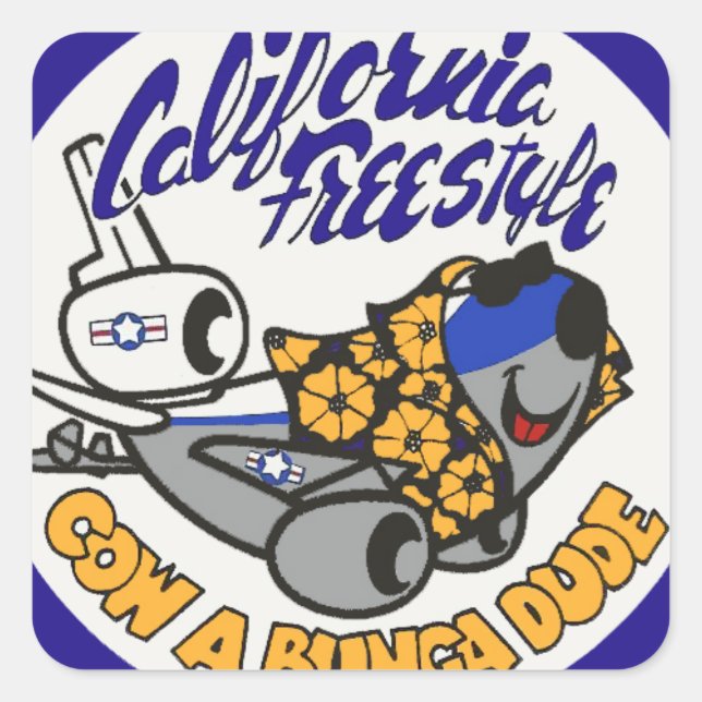 Douglas KC-10 Extender California Freestyle Square Sticker (Front)