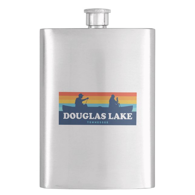 Douglas Lake Tennessee Canoe Hip Flask (Front)