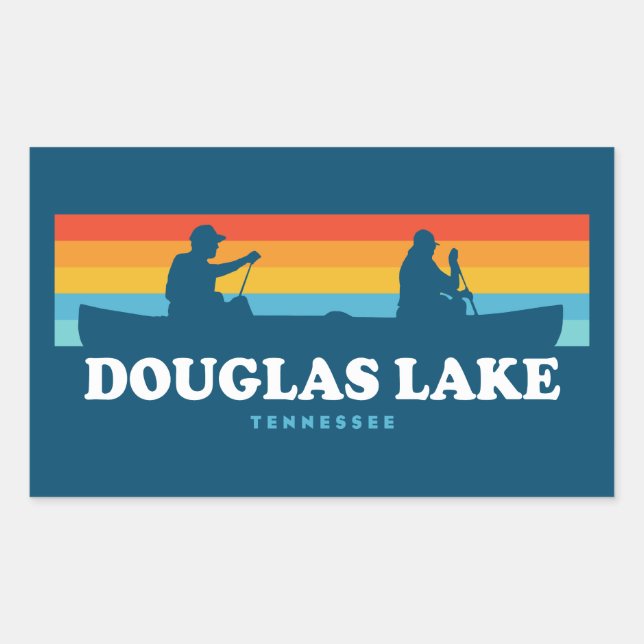 Douglas Lake Tennessee Canoe Rectangular Sticker (Front)