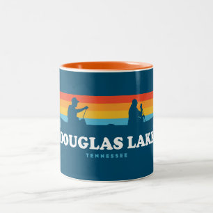 Douglas Lake Tennessee Canoe Two-Tone Coffee Mug