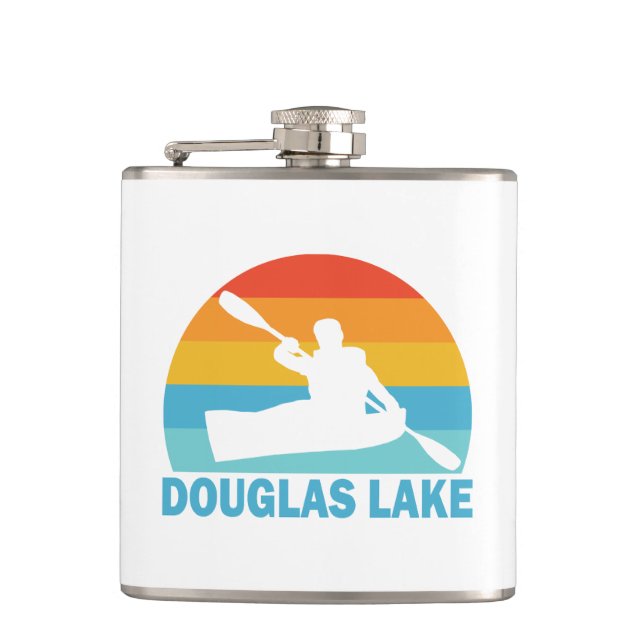 Douglas Lake Tennessee Kayak Hip Flask (Front)