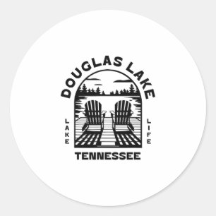 Douglas Lake Tennessee Outdoors Vintage 2 Classic Round Sticker