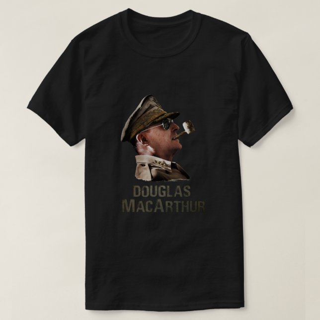 Douglas MacArthur, 1944 colourized Art Gift Hallow T-Shirt (Design Front)