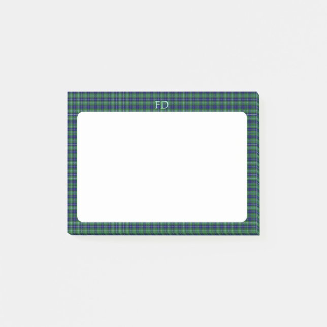 Douglas Official Tartan with monogram / name Post-it Notes (Front)