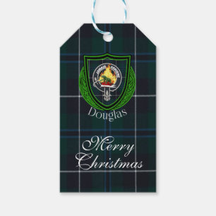 Douglas Scottish Clan Tartan & Crest Gift Tags