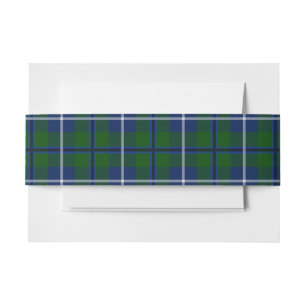Douglas Scottish Tartan Belly Band Invitation Belly Band