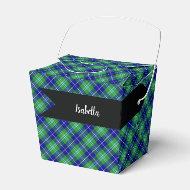 Douglas Scottish Tartan Plaid Pattern Favour Box (Front Side)