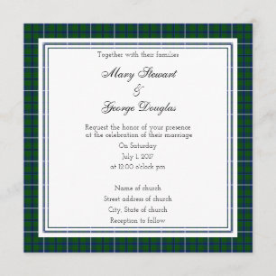 Douglas Scottish Wedding Square Invitation